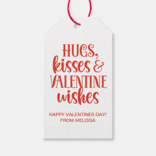 Personalized Red Valentine Wishes Gift Tags