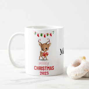 PERSONALIZED REINDEER CHRISTMAS GIFT FOR EVERYONE  COFFEE MUG