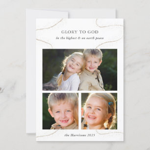 Personalized Religious Christmas Photo Collage Invitation