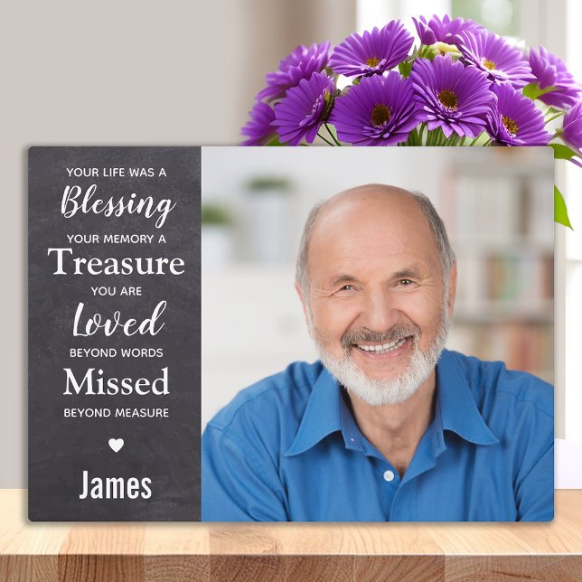 Personalized Remembrance Keepsake Memorial Photo Plaque (Creator Uploaded)