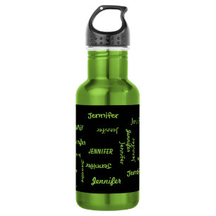 Personalized Repeating Name, Apple Green 532 Ml Water Bottle