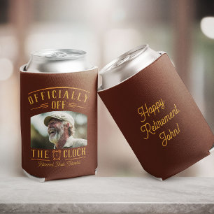 Personalized Retiree Party Favor Retirement Photo  Can Cooler