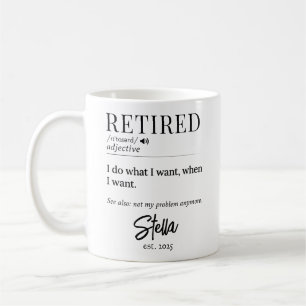 Personalized Retirement Gift – Retired Definition Coffee Mug