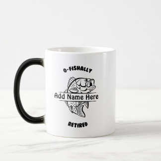 Personalized Retirement Mug, O-Fishally Retired Magic Mug