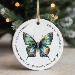 Personalized Retirement Thank You Ceramic Tree Decoration