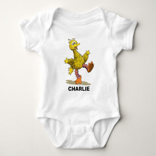 Personalized Retro Art Big Bird Baby Bodysuit