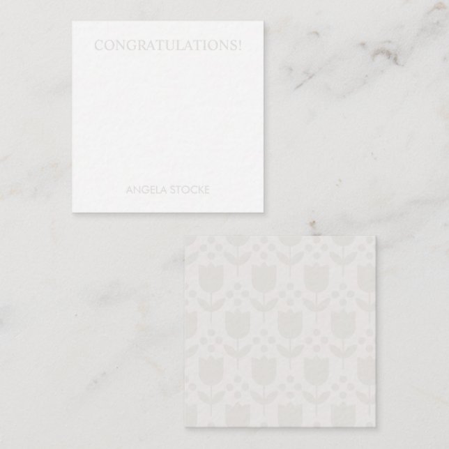 Personalized Retro Flower Card (Front/Back)