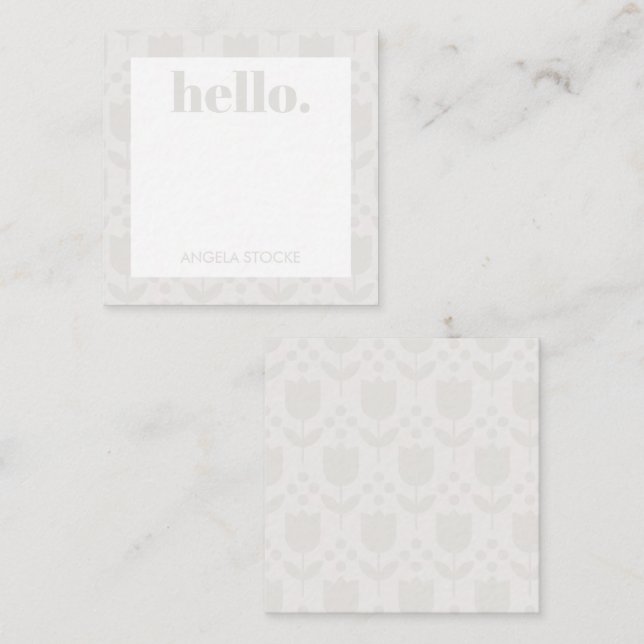 Personalized Retro Flower Card (Front/Back)