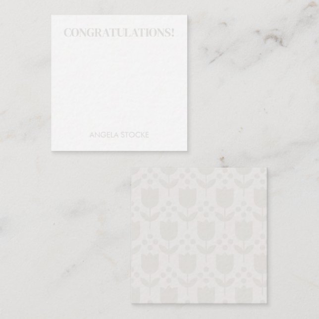 Personalized Retro Flower Card (Front/Back)