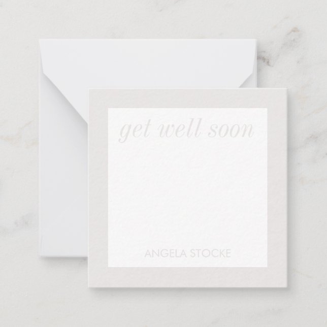 Personalized Retro Flower Note Card (Front)