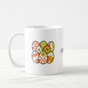 Personalized Retro Groovy Easter Egg Mug