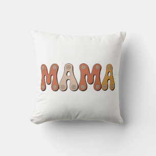 Personalized Retro Groovy Mama Mother's Day Cushion