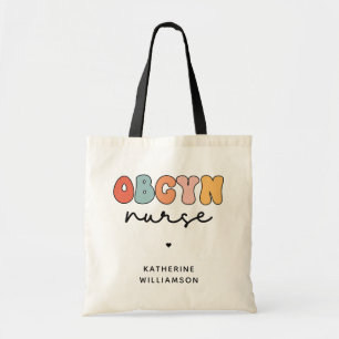 Personalized Retro OBGYN Nurse Tote Bag