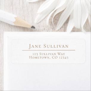 Personalized Return Address Label Classic Tan