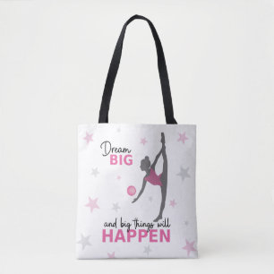Personalized Rhythmic Gymnast Dream Big Tote Bag