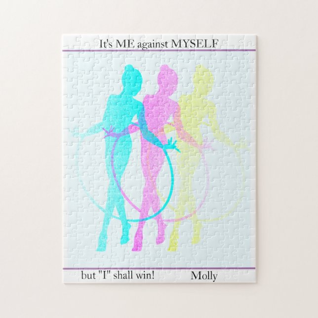 Personalized Rhythmic Reflections Hoop Jigsaw Puzzle (Vertical)