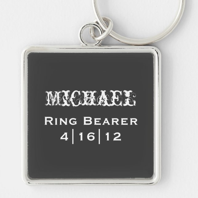 Personalized Ring Bearer Keychain (Front)