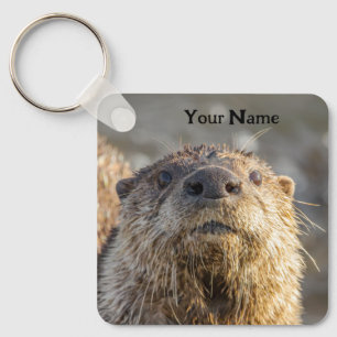 Personalized River Otter Keychain - Add Your Name