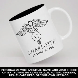 Personalized RN Mug Monogram Nursing Student Gift