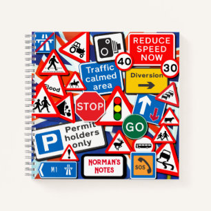 Personalized Road Signs Notebook