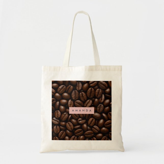 Personalized Roasted Coffee Beans  Tote Bag (Front)