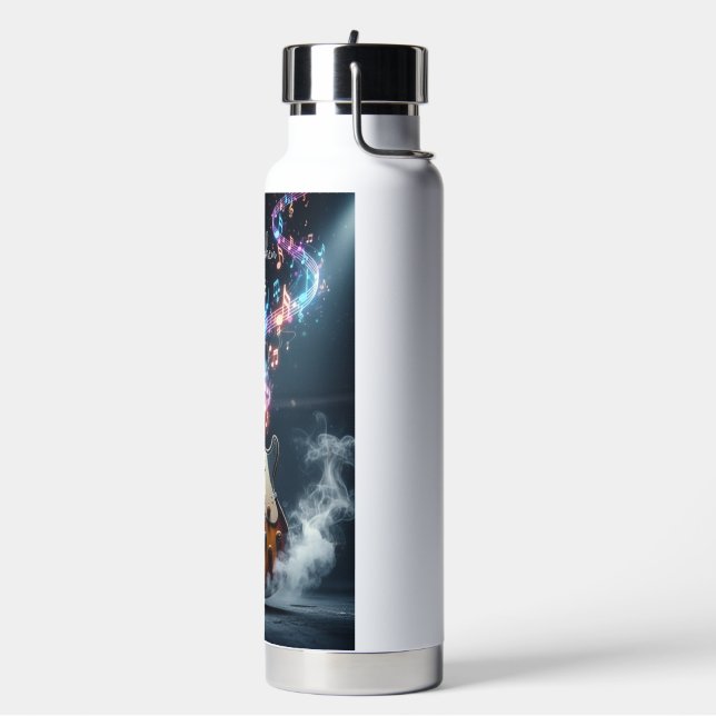 Personalized Rock n Roll - Featured Shred guitar Water Bottle (Left)