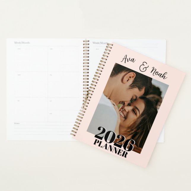 Personalized Romantic Couple  Photo 2026 Gift Planner (Display)