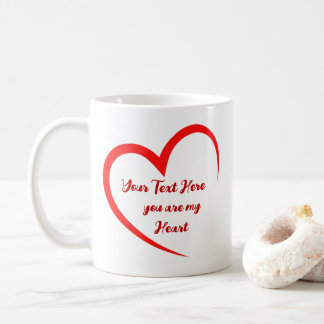 Personalized Romantic Heart Love Coffee Mug