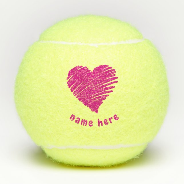 PERSONALIZED ROMANTIC LOVE IS LIKE A ROSE TENNIS BALLS (Front)