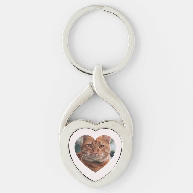 Personalized Romantic Photo Keyring (Front)