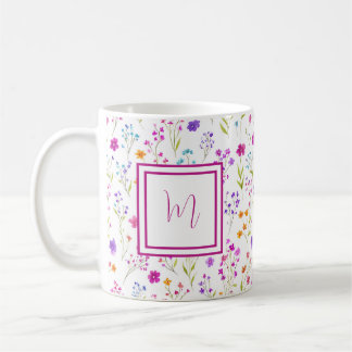 Personalized Romantic Spring Girly Flowers  Coffee Mug