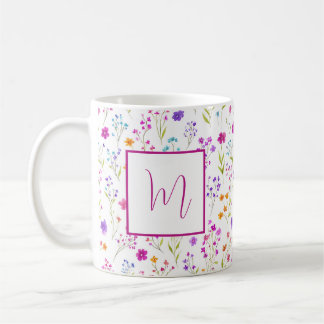 Personalized Romantic Spring Girly Flowers  Coffee Mug