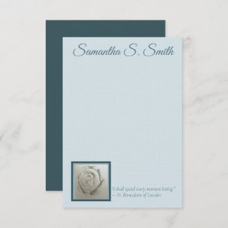 Personalized Rose Flat Note Card