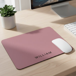 Personalized Rose Gold & Monogram Elegant Custom Mouse Mat