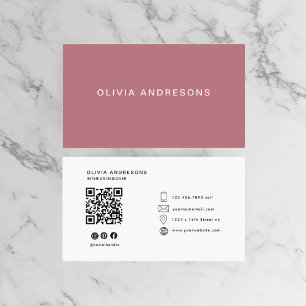 Personalized Rose Gold Monogram Name Business Card