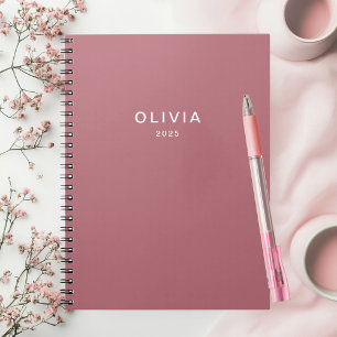 Personalized Rose Gold Monogram Name  Notebook