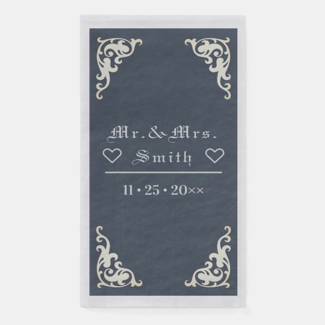 Personalized Royal Slate Table Napkin (Front)