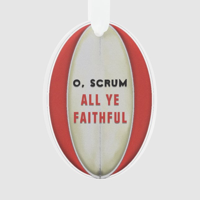 Personalized Rugby Collectible Ceramic Ornament (Front)