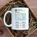 Personalized Running Route Map Mug | Custom Name,<br><div class="desc">Turn your favorite run into a daily keepsake. This personalized running route mug prints your GPS map plus your name, run title, date/time, and key stats (distance, pace, moving time, elevation, calories, heart rate) in a clean Strava-style layout. Perfect for PRs, marathons, trail days, or gifts for running partners and...</div>