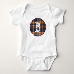 Personalized Rustic Christmas/winter plaid Baby Bodysuit