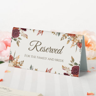 Personalized Rustic Fall Floral Reserved 