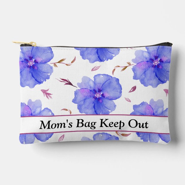 Personalized Rustic Wild Rose Accessory Pouch (Front)