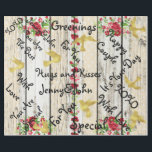 Personalized Rustic Wood Wedding Golden Birds Wrapping Paper<br><div class="desc">This is a personalized wrapping paper. 
You can write down your one text. 

A greetings for new wedding,  friends,  couple,  mother,  sister etc

Perfect paceging for wedding gift,  birthday,  anniversary,  bachelorette party. 

A vintage french style.</div>