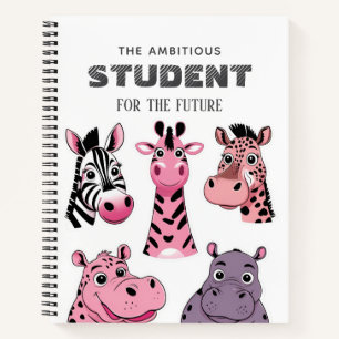 Personalized safari animals STIKERS  Notebook