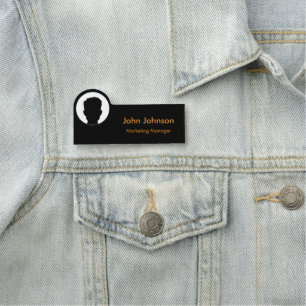 Personalized Safety-Pin Name Tag with Profile