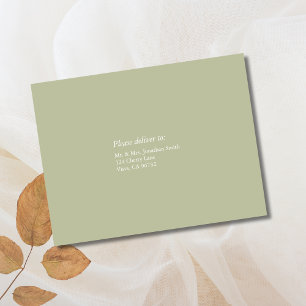 Personalized Sage Green RSVP Envelope