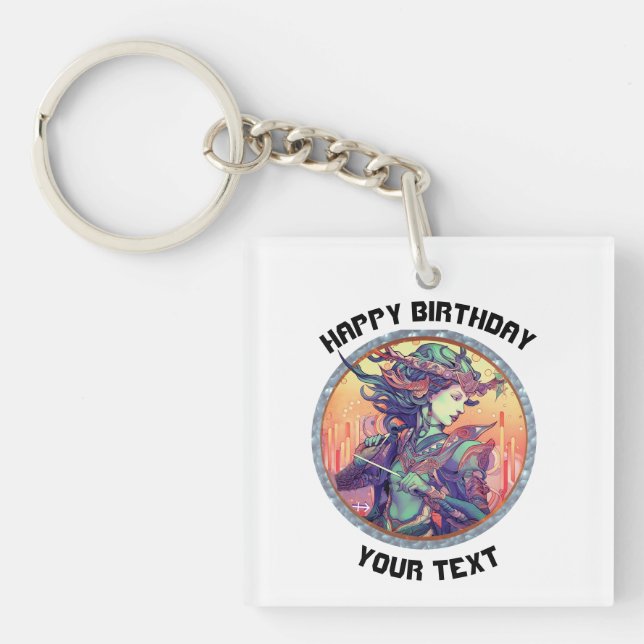 PERSONALIZED Sagittarius ZODIAC SIGN  Key Ring (Front)