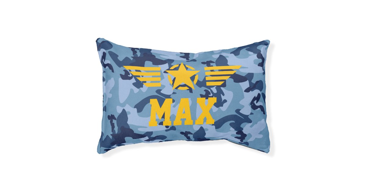 Personalized Sailor Blueberry Camouflage Uniform Pet Bed ...