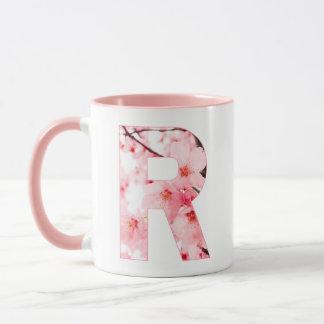 Personalized Sakura Mug with Name & Initial