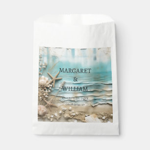 Personalized Sand & Seashells Favour Bags